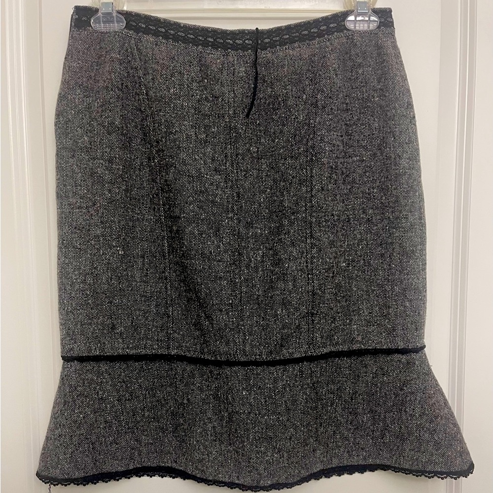 Gray and black pencil skirt